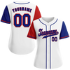 Custom White Two Tone Blue Authentic Baseball Jersey