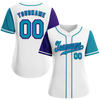 Custom White Two Tone Aqua Authentic Baseball Jersey