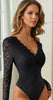 Lace Long Sleeve Bodysuit by 3wishes.com