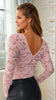 Lace Long Sleeve Bodysuit by 3wishes.com