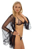 Mesh Bra Panty and Robe by 3wishes.com