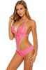 Lace and Mesh Open Side Teddy by 3wishes.com
