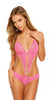 Lace and Mesh Open Side Teddy by 3wishes.com