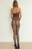 Plus Size Halter Cut Out Patterned Bodystocking by 3wishes.com