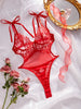 Tied Up Mesh and Lace Teddy by 3wishes.com