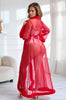 Sexy Mesh and Faux Fur Trim Robe by 3wishes.com