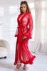 Sexy Mesh and Faux Fur Trim Robe by 3wishes.com