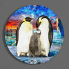 Penguin Family Glass Wall Art by Insigneart USA