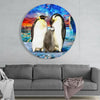 Penguin Family Glass Wall Art by Insigneart USA