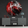 Red Explosion Glass Wall Art by Insigneart USA