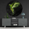 Green Parrot Glass Wall Art by Insigneart USA