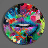 Colored Lip Glass Wall Art by Insigneart USA