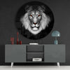 Lion Glass Wall Art by Insigneart USA
