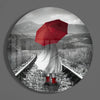 Girl with Red Umbrella Glass Wall Art by Insigneart USA