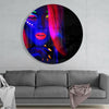 Neon Woman Glass Wall Art by Insigneart USA