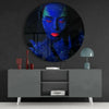 Neon Woman Glass Wall Art by Insigneart USA