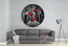 Red Umbrellas Glass Wall Art by Insigneart USA