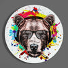 Musician Bear Glass Wall Art by Insigneart USA