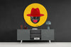 Red Hat Silhouette Glass Wall Art by Insigneart USA