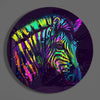 Colorful Zebra Glass Wall Art by Insigneart USA