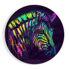 Colorful Zebra Glass Wall Art by Insigneart USA