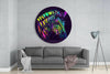 Colorful Zebra Glass Wall Art by Insigneart USA