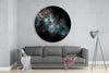 Blue Explosion Glass Wall Art by Insigneart USA