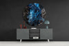 Blue Explosion Glass Wall Art by Insigneart USA