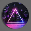 Neon Triangle Glass Wall Art by Insigneart USA