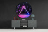 Neon Triangle Glass Wall Art by Insigneart USA