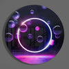 Neon Circle Glass Wall Art by Insigneart USA