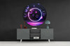 Neon Circle Glass Wall Art by Insigneart USA