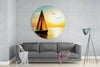 Sailboat Glass Wall Art by Insigneart USA