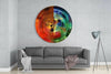 Color Wheel Glass Wall Art by Insigneart USA