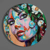 Floral Woman Glass Wall Art by Insigneart USA