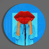 Lip Head Glass Wall Art by Insigneart USA
