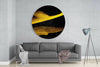 Yellow Abstract Glass Wall Art by Insigneart USA