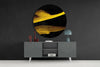 Yellow Abstract Glass Wall Art by Insigneart USA