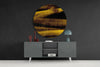 Yellow Abstract Glass Wall Art by Insigneart USA