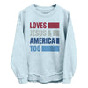 Loves Jesus & America Too Bold (Front) by Shield Republic
