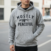 Mostly Peaceful (Black) Lightweight Hoodie by Shield Republic