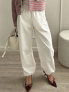 White Sweatpants For Women High Waist Jogger Wide Leg
