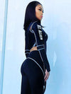 Women Tracksuit Letter Print 2 Piece Set