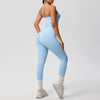 Women 2pcs Patchwork Sport Yoga Suit Training Tummy Tuck and Hip Lift