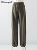 White Sweatpants For Women High Waist Jogger Wide Leg