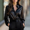 Women’s Spring-Autumn Lapel Button Shirt by FitiqueFit