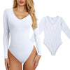Women'S Sexy Knitted Underwear Crew Neck Long Sleeve Leggings Bodysuit Top