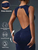 🧘‍♀️ Seamless Sleeveless Yoga Jumpsuit with Zipper Closure by FitiqueFit