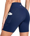 Knee Length High Waist Yoga Shorts for Women