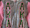 Alpha Kappa Alpha Sorority AKA Sequin Jacket by T-Shirt Crazed